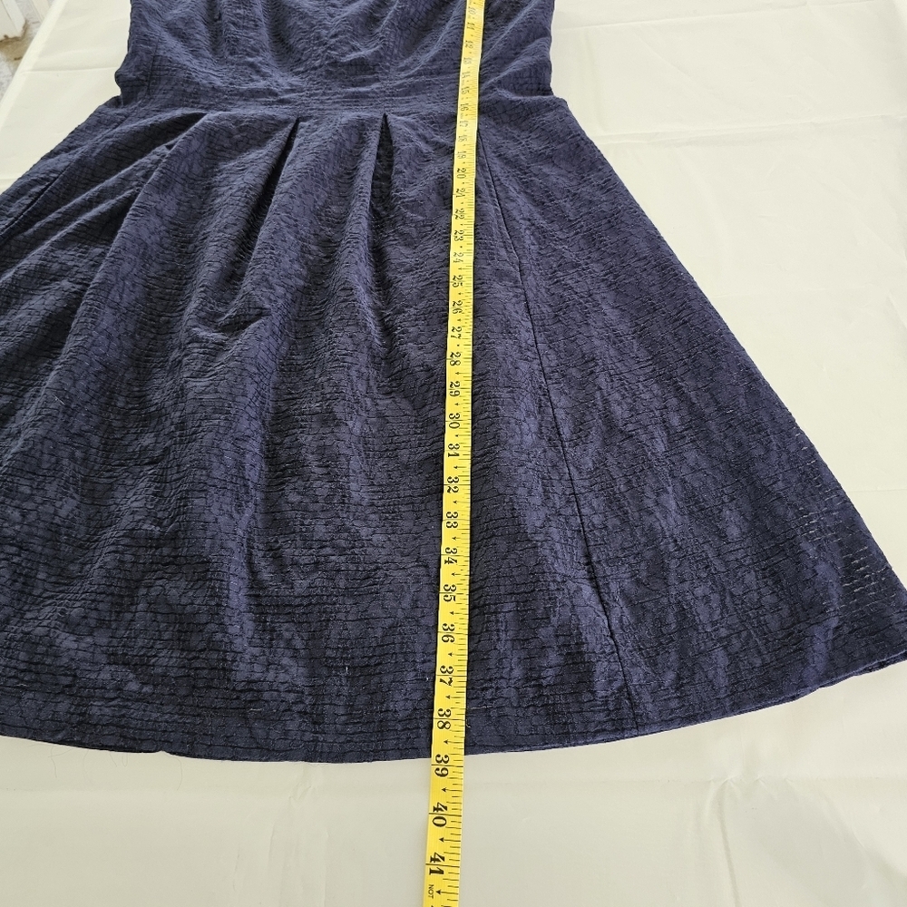 Nine West 14 Navy Blue Sleeveless Knee Lenth Woman's Dess - Picture 11 of 11